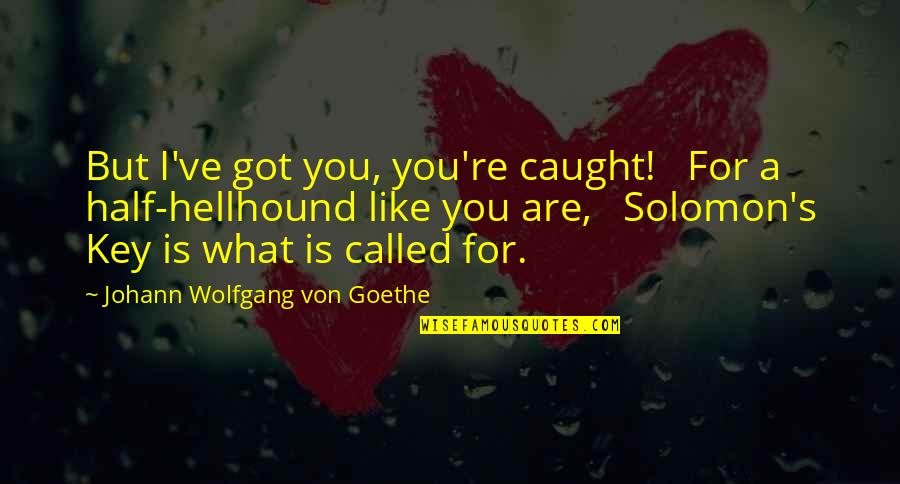 You're Caught Quotes By Johann Wolfgang Von Goethe: But I've got you, you're caught! For a