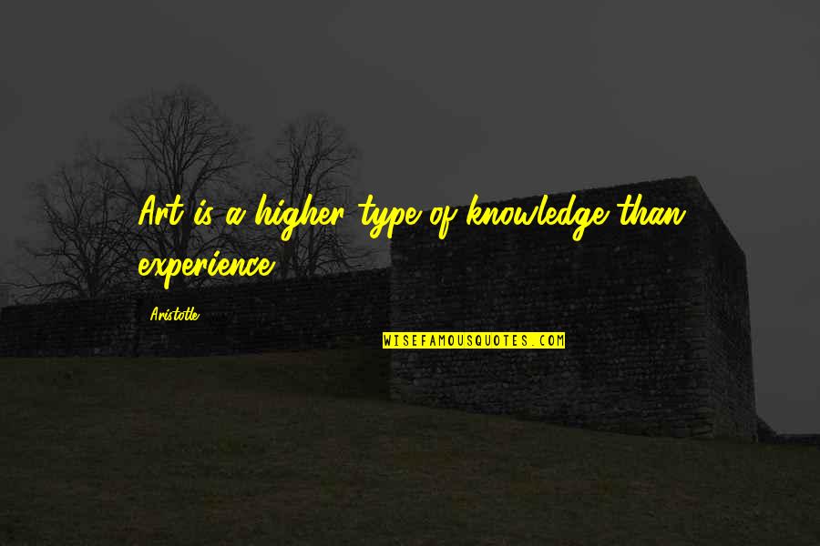 You're Finally 18 Quotes By Aristotle.: Art is a higher type of knowledge than
