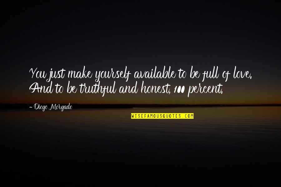 You're Full Of Yourself Quotes By Diogo Morgado: You just make yourself available to be full