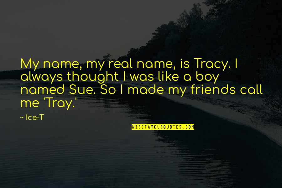 You're Gonna Wish You Had Me Quotes By Ice-T: My name, my real name, is Tracy. I