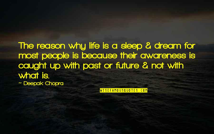 You're In My Past For A Reason Quotes By Deepak Chopra: The reason why life is a sleep &