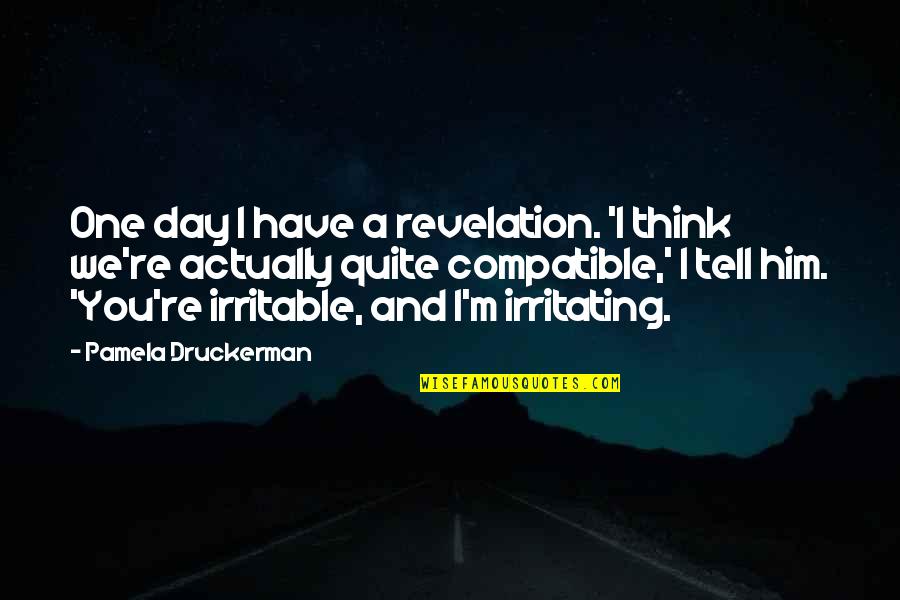 You're Irritating Quotes By Pamela Druckerman: One day I have a revelation. 'I think