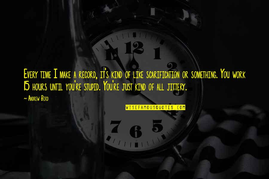 You're Just Stupid Quotes By Andrew Bird: Every time I make a record, it's kind