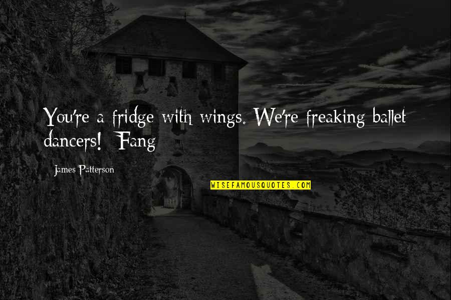 Youre Making Me Hate You Quotes By James Patterson: You're a fridge with wings. We're freaking ballet