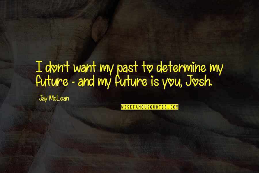 You're My Future Quotes By Jay McLean: I don't want my past to determine my