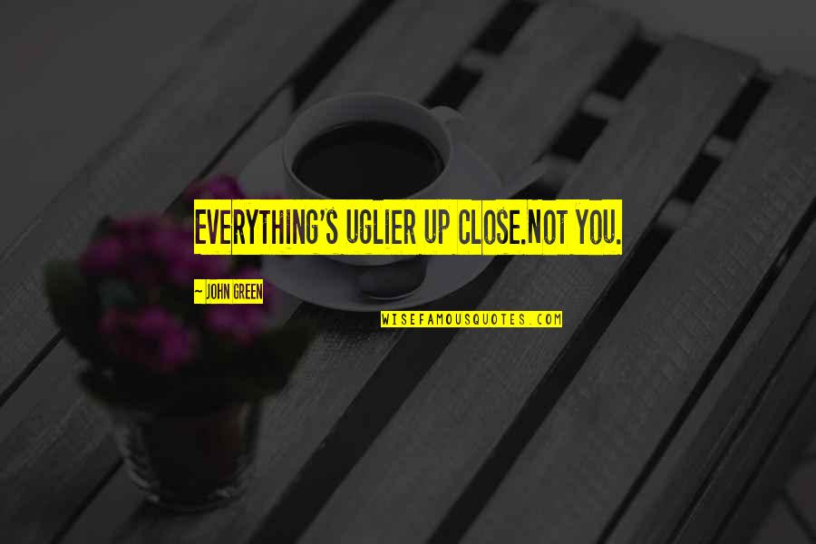 You're Not Cute Quotes By John Green: Everything's uglier up close.Not you.