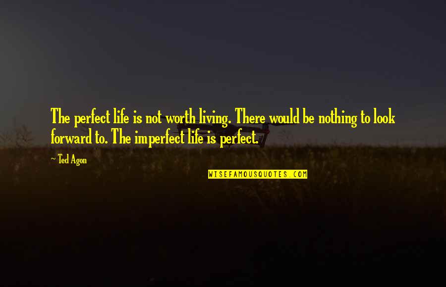 You're Not Perfect But You're Worth It Quotes By Ted Agon: The perfect life is not worth living. There