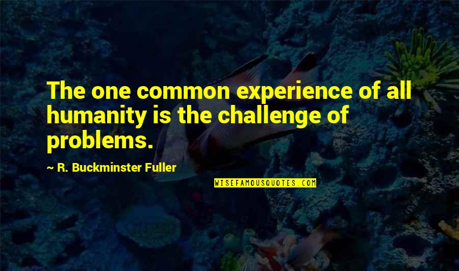 You're Not The Only One With Problems Quotes By R. Buckminster Fuller: The one common experience of all humanity is You're Not The Only One With Problems Quotes By R. Buckminster Fuller: The one common experience of all humanity is