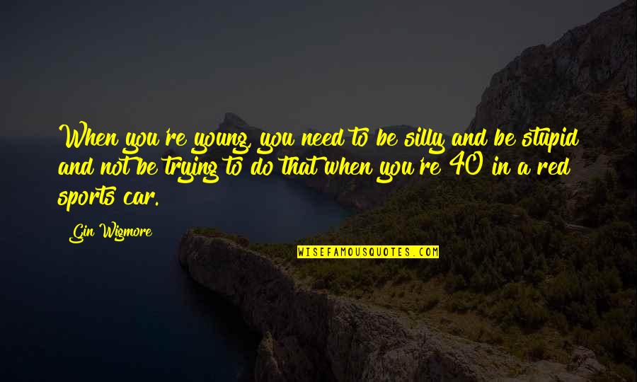 You're Silly Quotes By Gin Wigmore: When you're young, you need to be silly