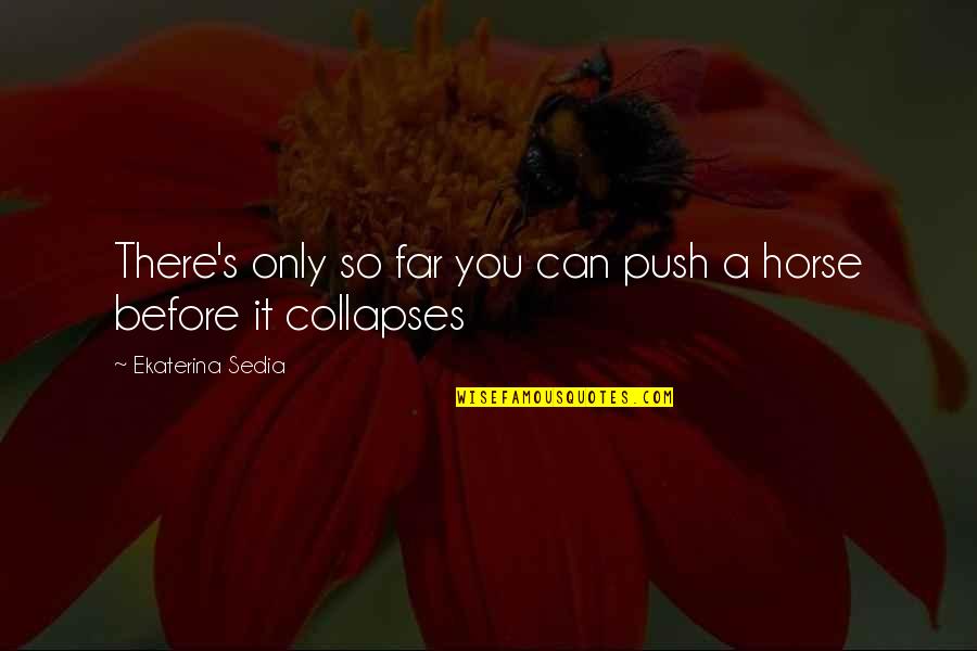 You're So Far Quotes By Ekaterina Sedia: There's only so far you can push a