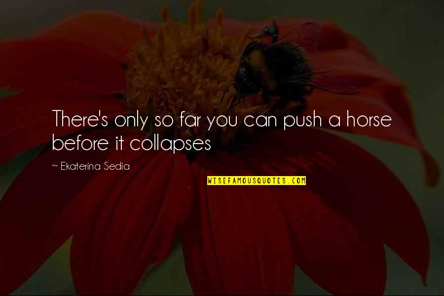 You're So Far Quotes By Ekaterina Sedia: There's only so far you can push a You're So Far Quotes By Ekaterina Sedia: There's only so far you can push a