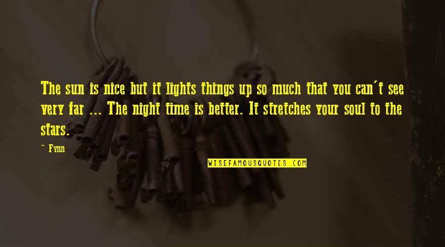 You're So Far Quotes By Fynn: The sun is nice but it lights things You're So Far Quotes By Fynn: The sun is nice but it lights things