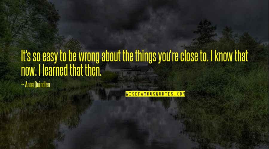 You're So Wrong Quotes By Anna Quindlen: It's so easy to be wrong about the