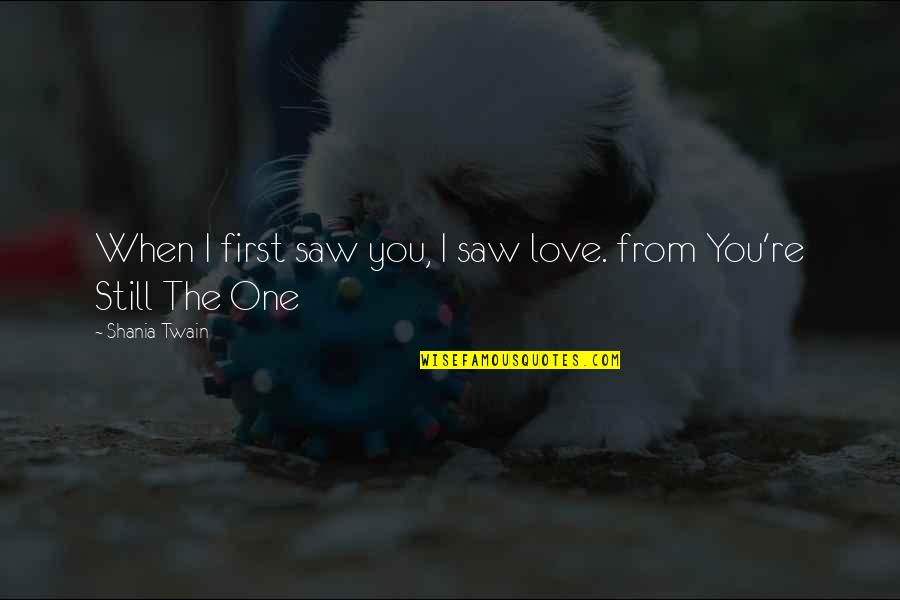 You're Still The One I Love Quotes By Shania Twain: When I first saw you, I saw love.