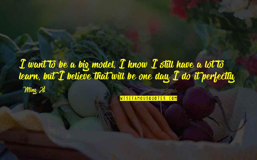 You're Still The One I Want Quotes By Ming Xi: I want to be a big model. I You're Still The One I Want Quotes By Ming Xi: I want to be a big model. I