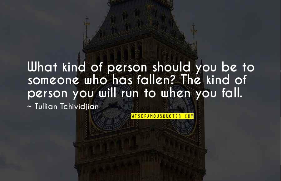 You're The Kind Of Person Quotes By Tullian Tchividjian: What kind of person should you be to