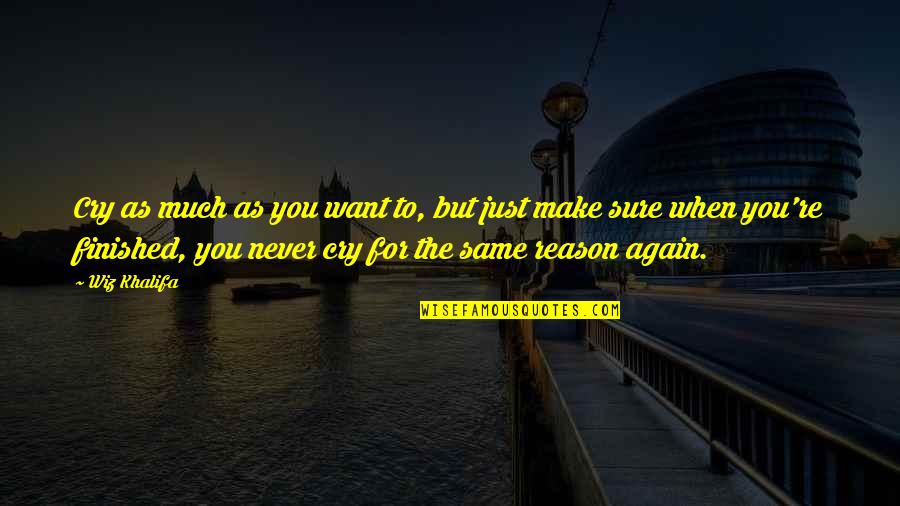 You're The Reason I Cry Quotes By Wiz Khalifa: Cry as much as you want to, but You're The Reason I Cry Quotes By Wiz Khalifa: Cry as much as you want to, but