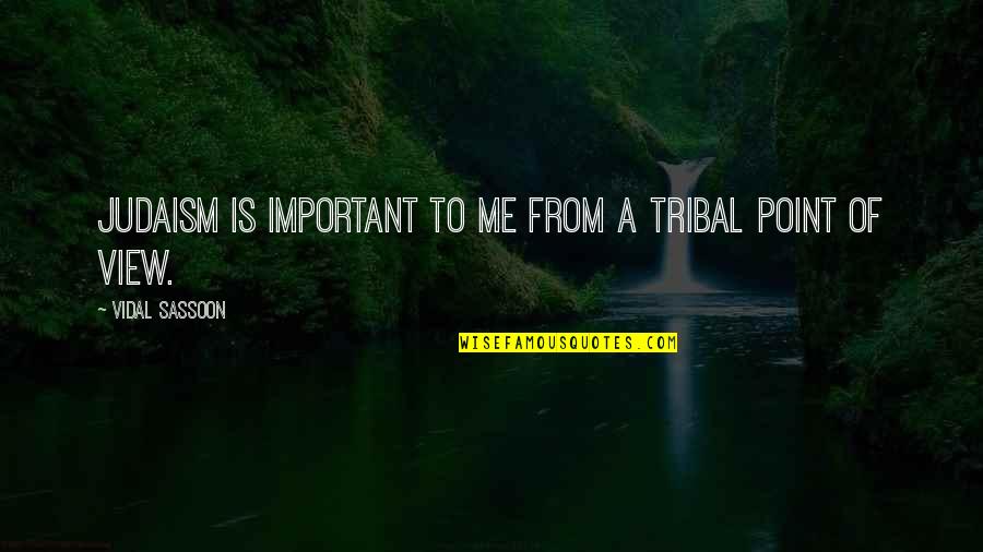 You're Very Important To Me Quotes By Vidal Sassoon: Judaism is important to me from a tribal