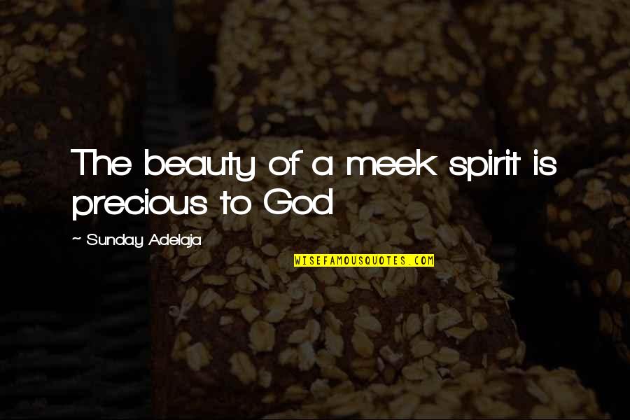 Yours Ella Henderson Quotes By Sunday Adelaja: The beauty of a meek spirit is precious