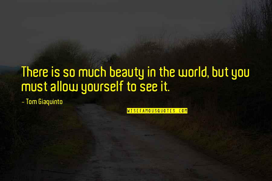 Yourself And Nature Quotes By Tom Giaquinto: There is so much beauty in the world,