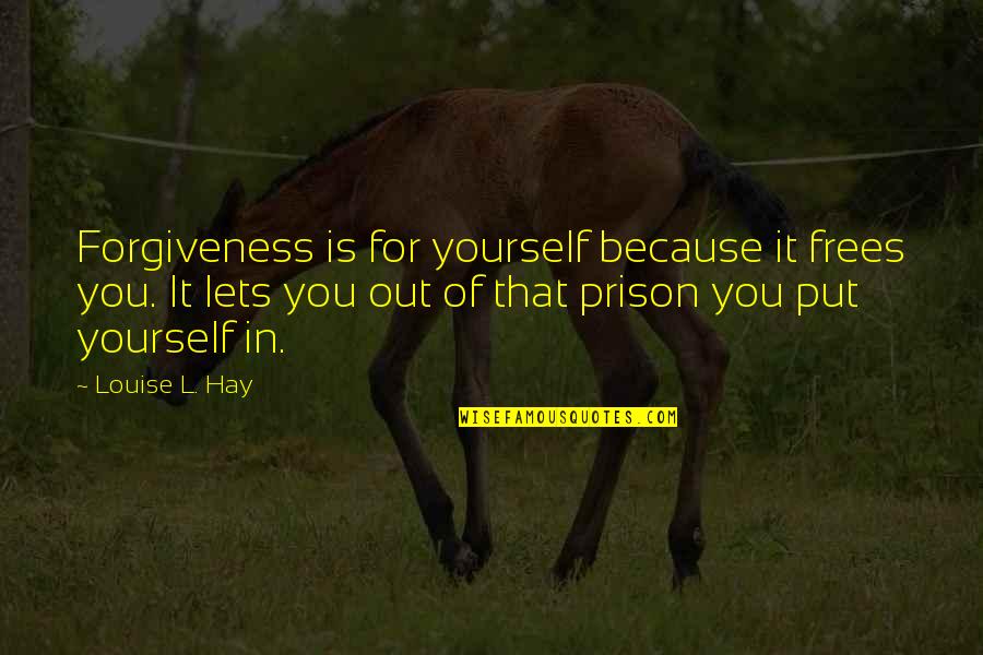 Yourself For Quotes By Louise L. Hay: Forgiveness is for yourself because it frees you.