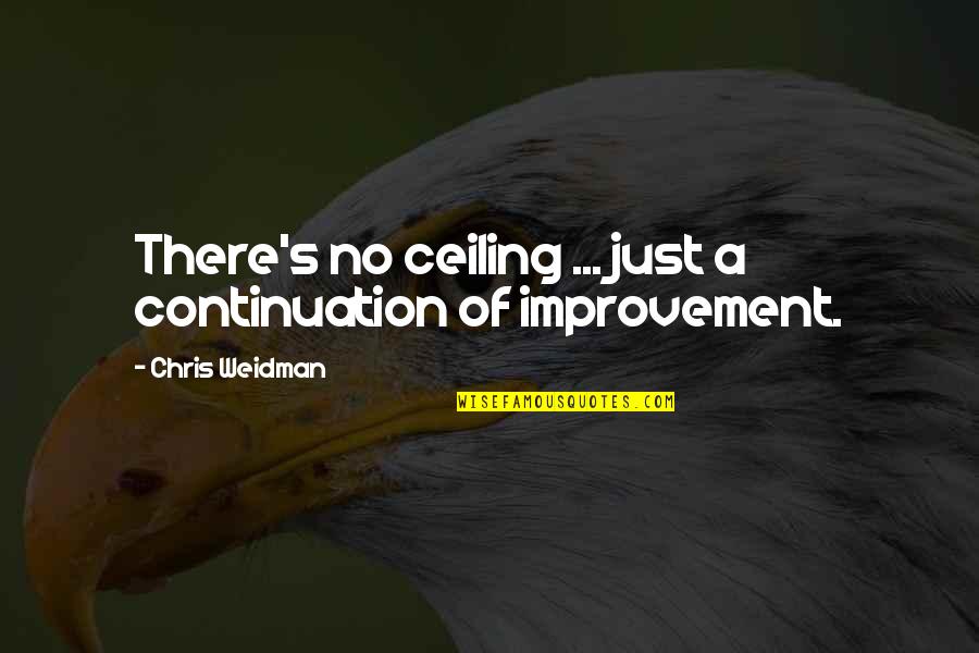 Yousay By Lauren Quotes By Chris Weidman: There's no ceiling ... just a continuation of Yousay By Lauren Quotes By Chris Weidman: There's no ceiling ... just a continuation of