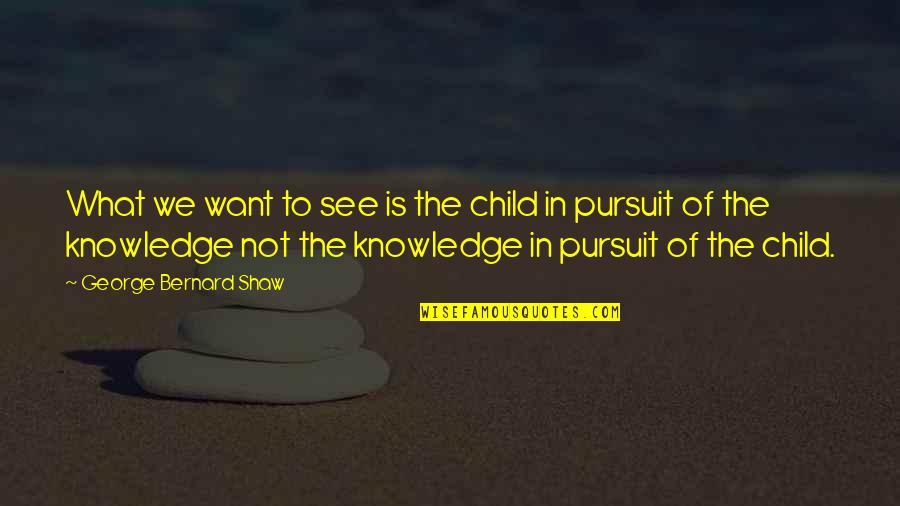 Youth And Education Quotes By George Bernard Shaw: What we want to see is the child