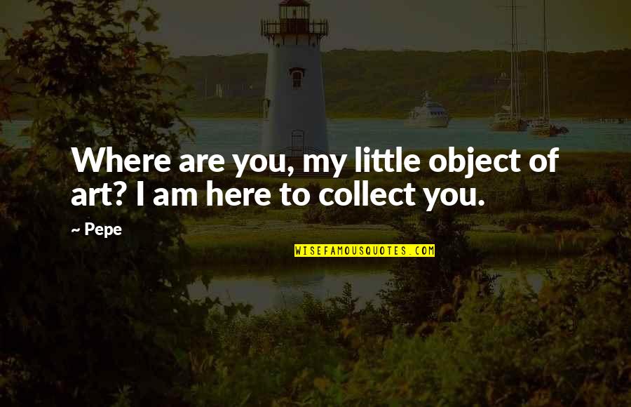 Youth And Innovation Quotes By Pepe: Where are you, my little object of art?