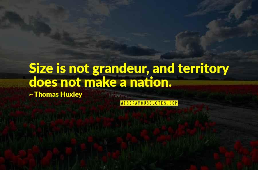 Youth And Leadership Quotes By Thomas Huxley: Size is not grandeur, and territory does not