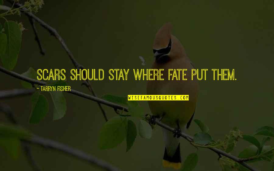 Youth And Sports Quotes By Tarryn Fisher: Scars should stay where fate put them.