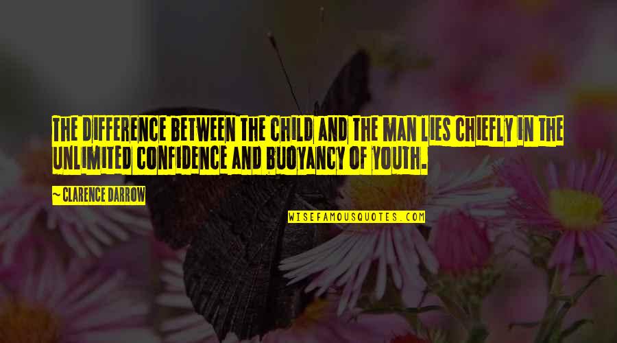 Youth Confidence Quotes By Clarence Darrow: The difference between the child and the man