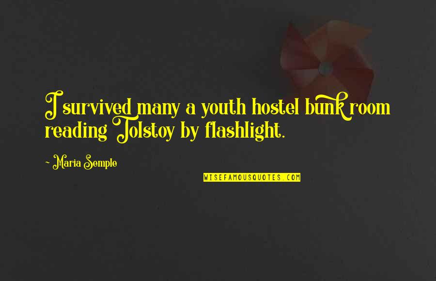 Youth Hostel Quotes By Maria Semple: I survived many a youth hostel bunk room
