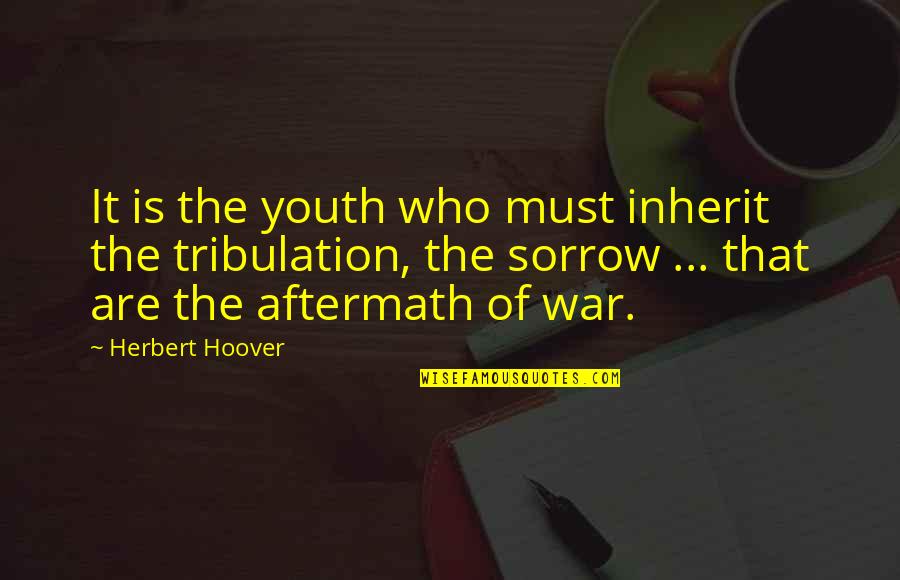 Youth Is Quotes By Herbert Hoover: It is the youth who must inherit the