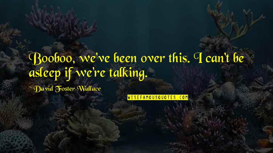Youtube Blending Quotes By David Foster Wallace: Booboo, we've been over this. I can't be