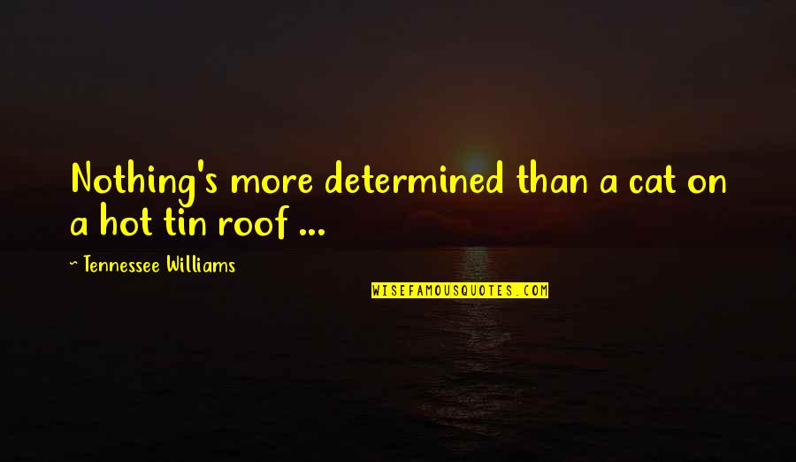 Youtube Blending Quotes By Tennessee Williams: Nothing's more determined than a cat on a