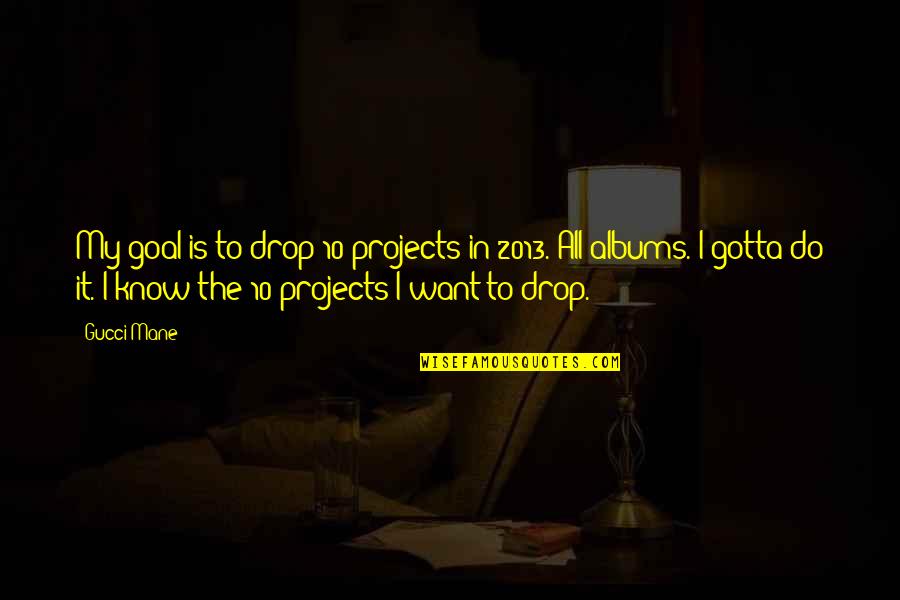 You've Gotta Want It Quotes By Gucci Mane: My goal is to drop 10 projects in