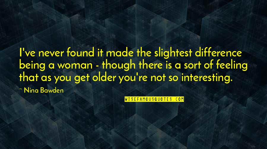 You've Made A Difference Quotes By Nina Bawden: I've never found it made the slightest difference