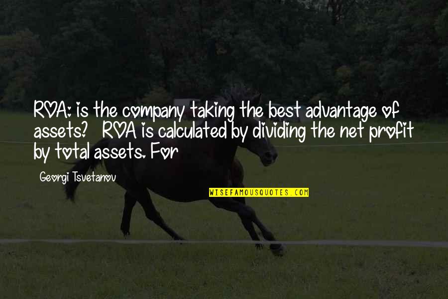 Yrsa Daley Quotes By Georgi Tsvetanov: ROA: is the company taking the best advantage Yrsa Daley Quotes By Georgi Tsvetanov: ROA: is the company taking the best advantage