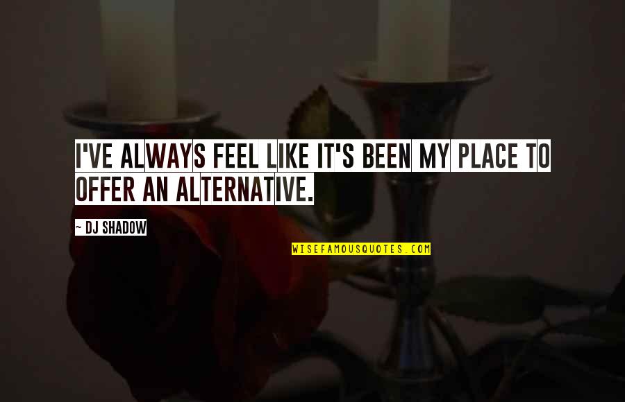 Yrymht Quotes By DJ Shadow: I've always feel like it's been my place