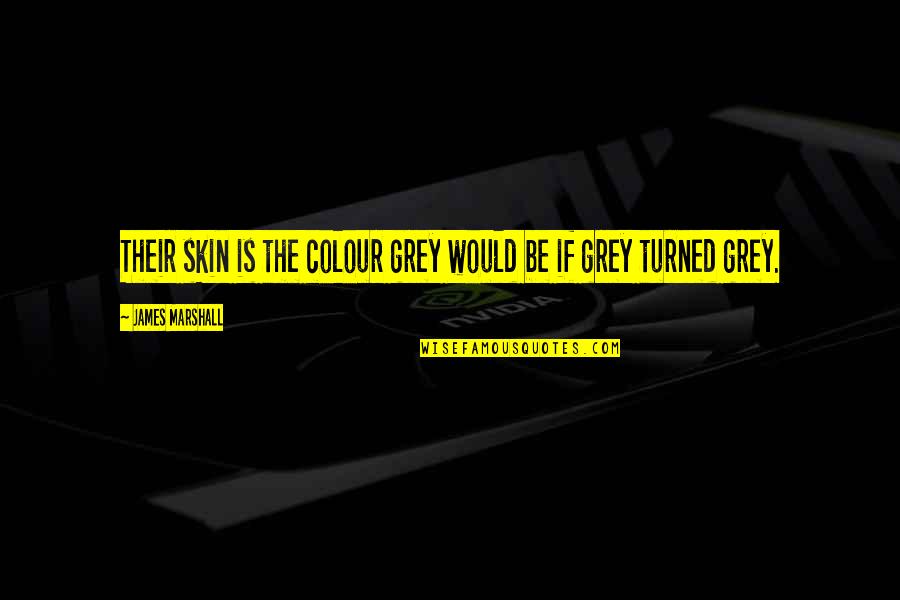 Ysabeau Pronunciation Quotes By James Marshall: Their skin is the colour grey would be Ysabeau Pronunciation Quotes By James Marshall: Their skin is the colour grey would be