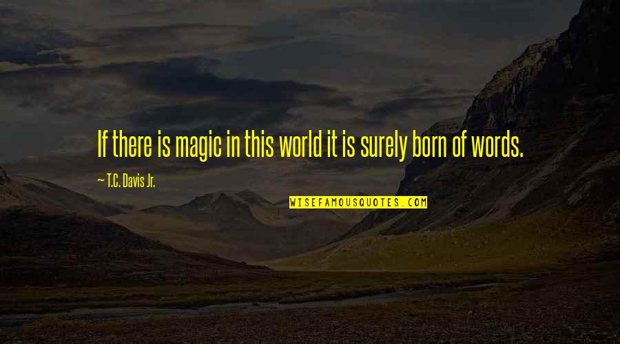 Ysr Jayanthi Quotes By T.C. Davis Jr.: If there is magic in this world it