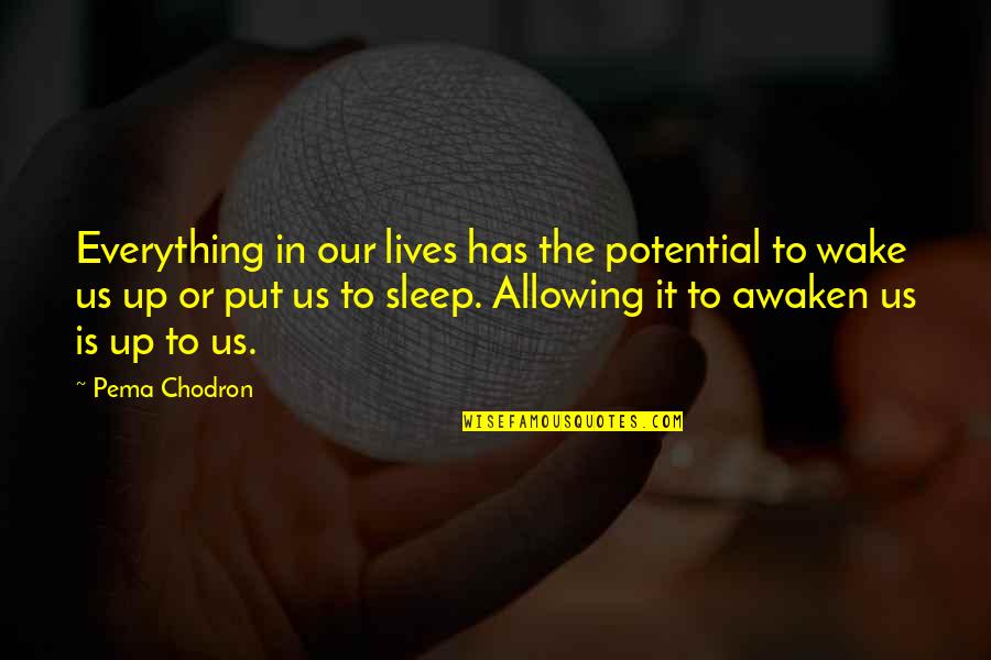 Yuki Furukawa Quotes By Pema Chodron: Everything in our lives has the potential to