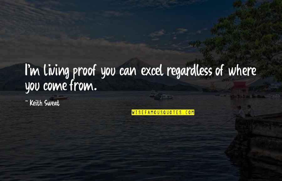 Yuliya Aug Quotes By Keith Sweat: I'm living proof you can excel regardless of