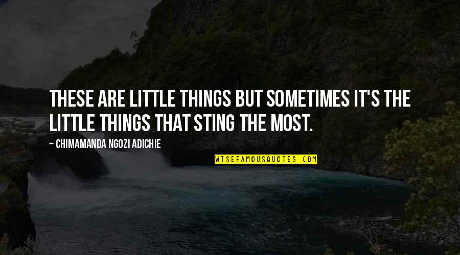 Yunanca Leylim Quotes By Chimamanda Ngozi Adichie: These are little things but sometimes it's the Yunanca Leylim Quotes By Chimamanda Ngozi Adichie: These are little things but sometimes it's the