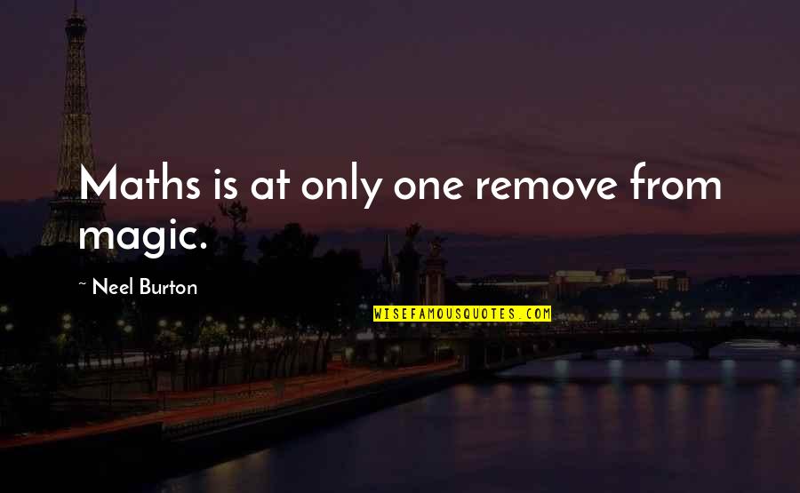 Yunick Chevelle Quotes By Neel Burton: Maths is at only one remove from magic. Yunick Chevelle Quotes By Neel Burton: Maths is at only one remove from magic.