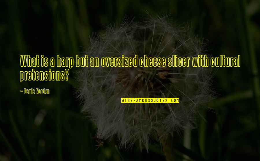 Yurisa Honkai Quotes By Denis Norden: What is a harp but an oversized cheese