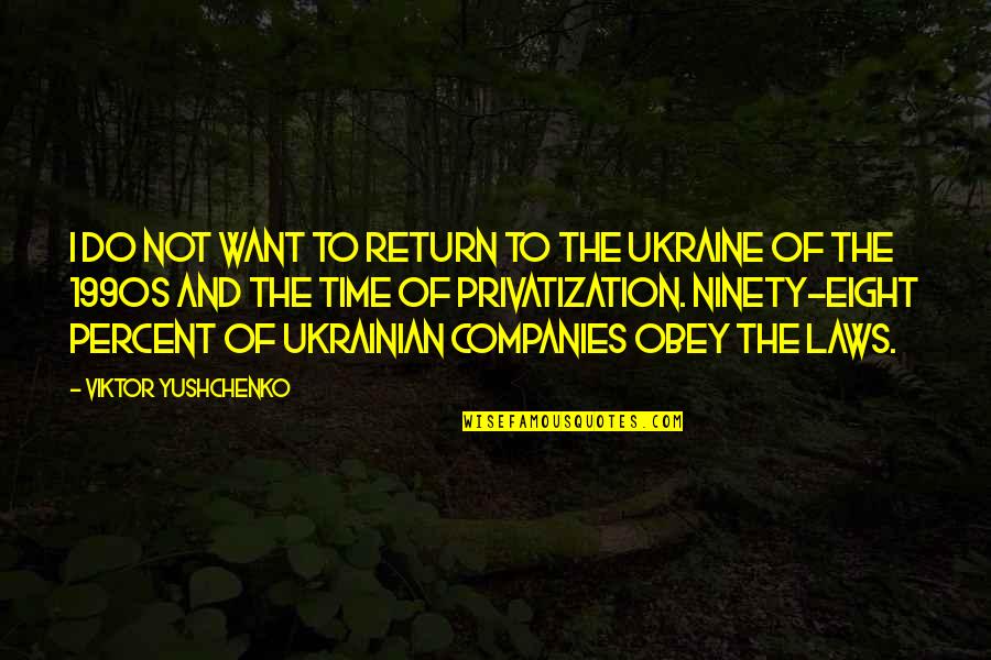 Yushchenko Ukraine Quotes By Viktor Yushchenko: I do not want to return to the