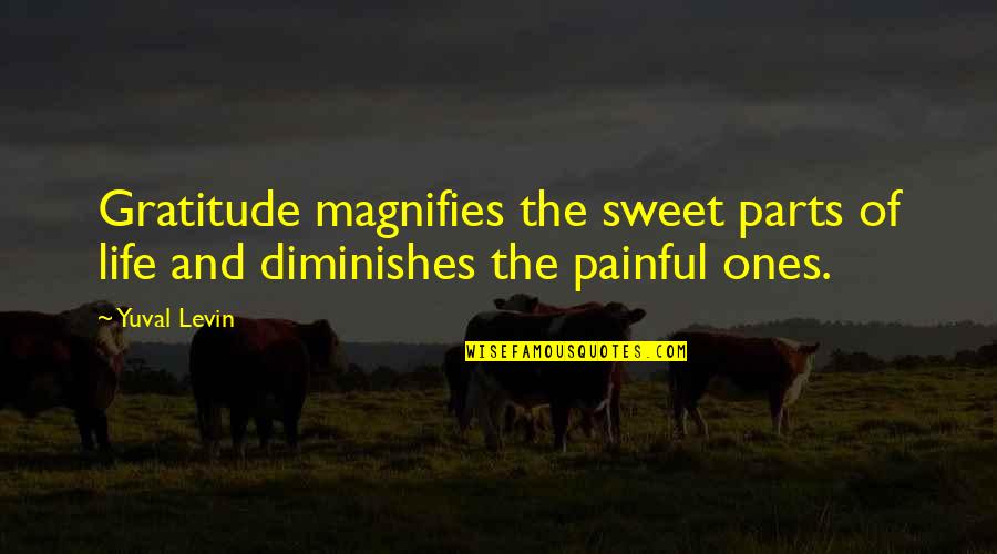 Yuval Quotes By Yuval Levin: Gratitude magnifies the sweet parts of life and