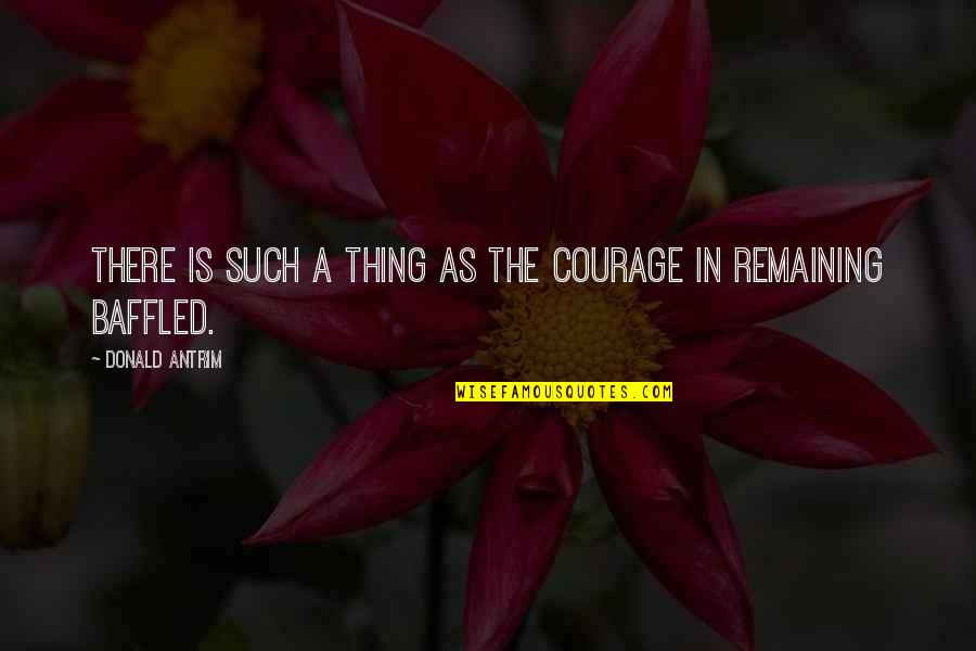 Yuzyilin Es Quotes By Donald Antrim: There is such a thing as the courage