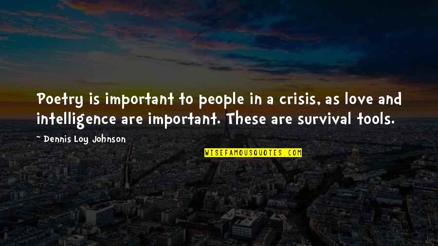 Zabranenata Quotes By Dennis Loy Johnson: Poetry is important to people in a crisis,